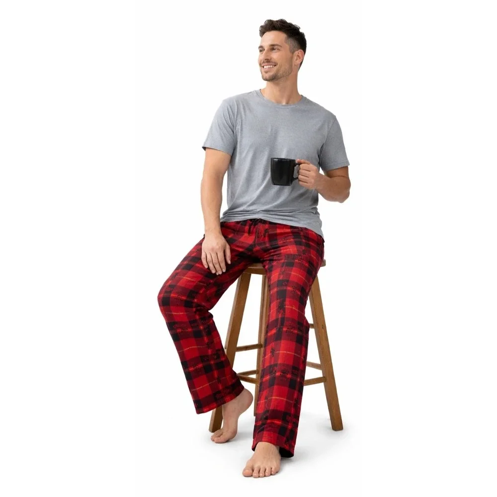 HARRY POTTER GRYFFINDOR‎ Plaid Red Black Lounge Pants – Men's Size S
